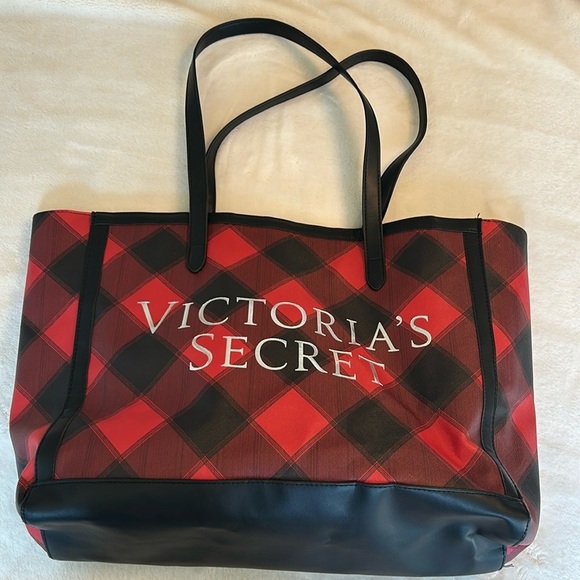 Plaid Victoria’s Secret Tote - Picture 1 of 3